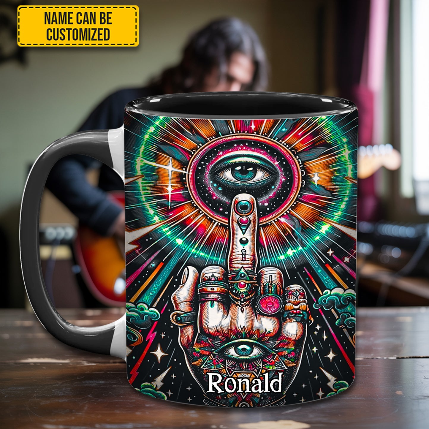 Psychedelic Rock – Personalized Accent Mug