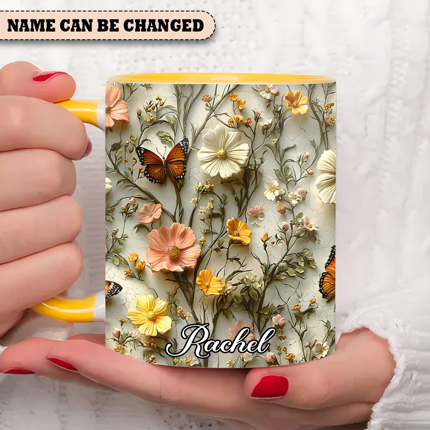 Beaufiful Flowers - Personalized Accent Mug