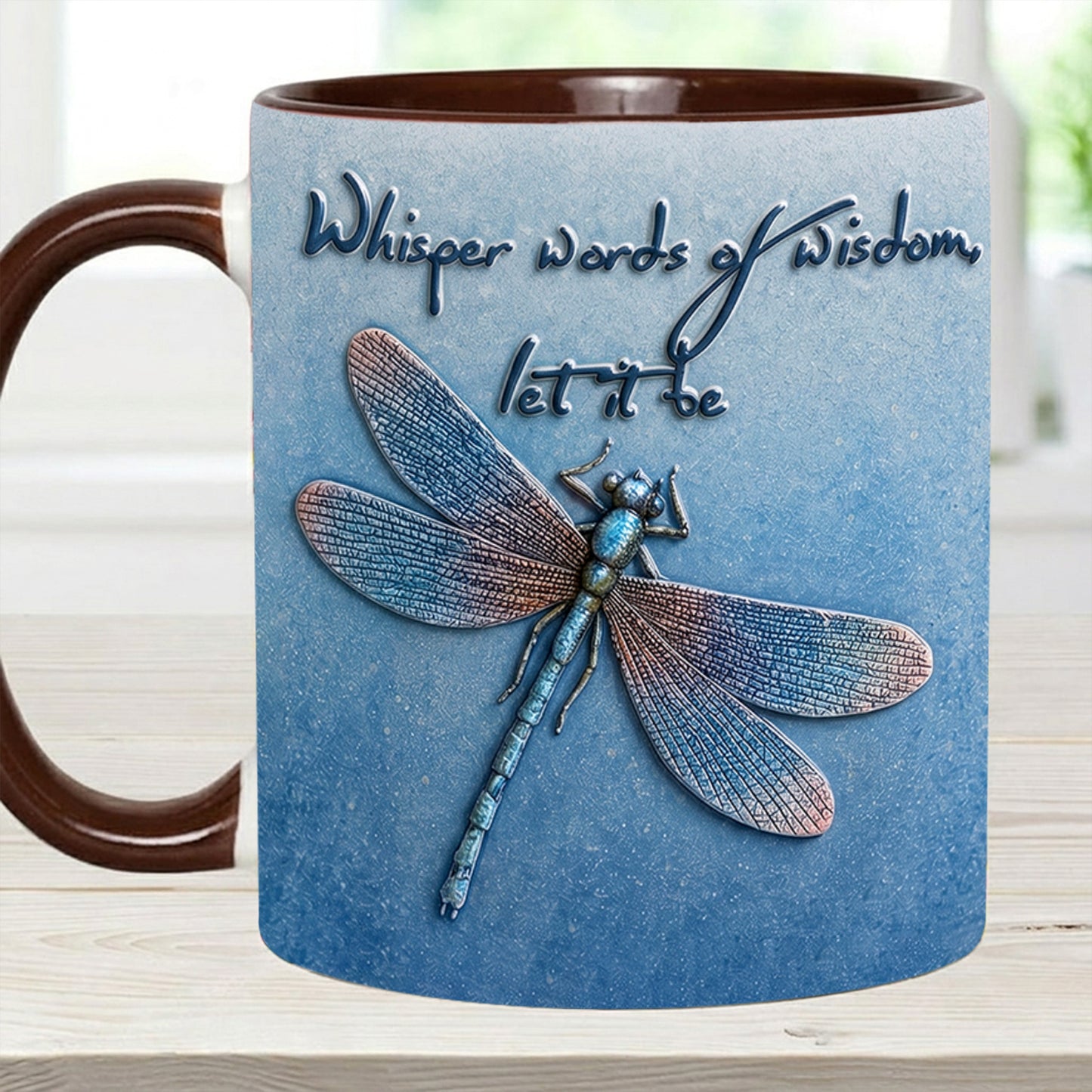Whisper Words Of Wisdom - Dragonfly Accent Mug