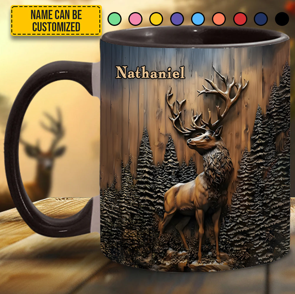 Hunter’s Mark – Personalized Deer Accent Mug
