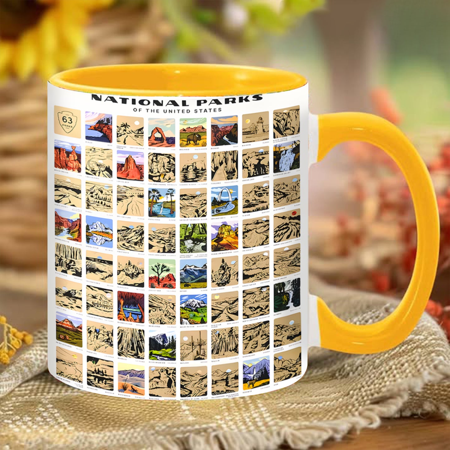 US National Park Bucket List Accent Mug