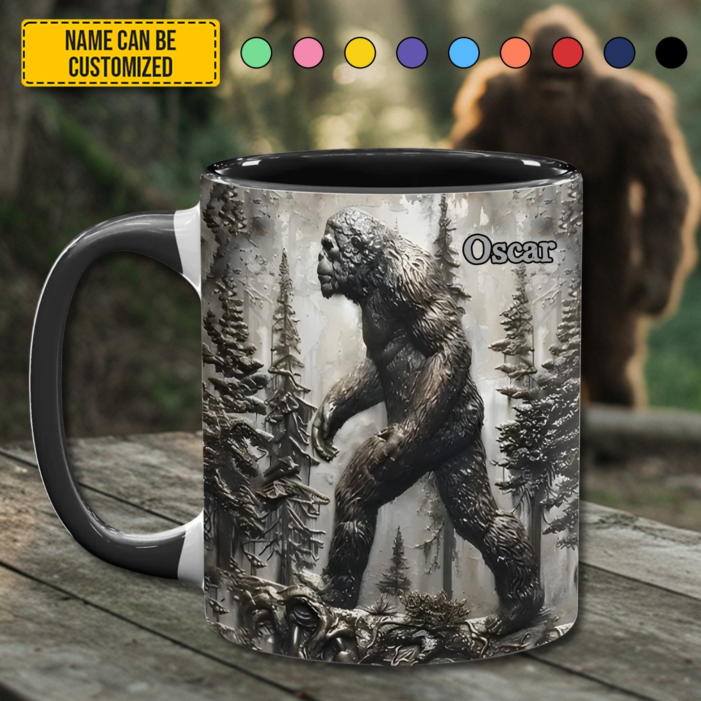 Legend in the Trees – Personalized Sasquatch/Bigfoot Accent Mug