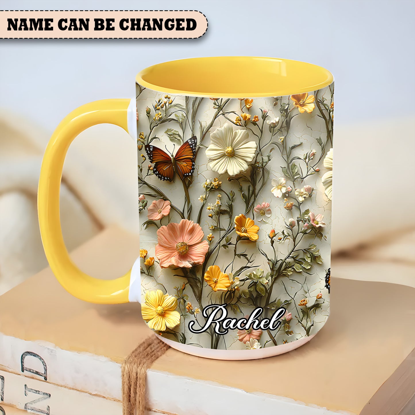 Beaufiful Flowers - Personalized Accent Mug