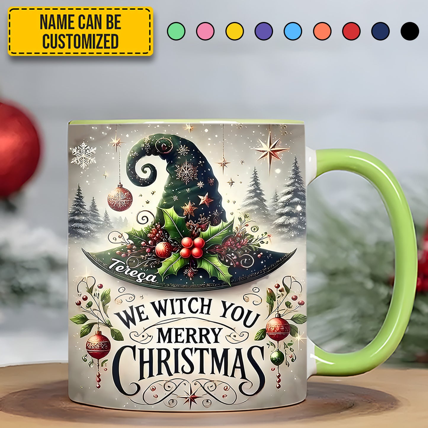 Beautiful Personalized Christmas Accent Mug