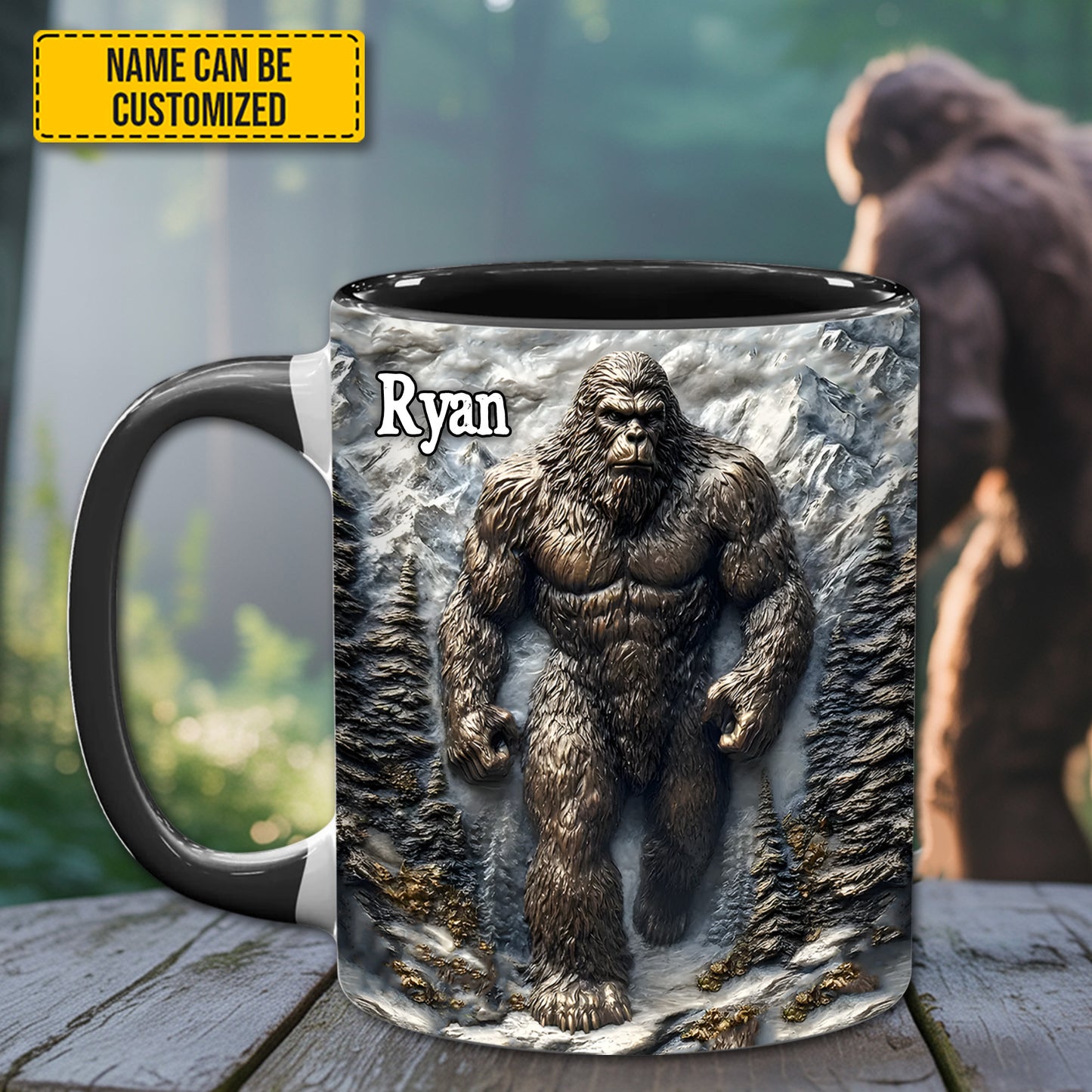 Wilderness Legend - Personalized Bigfoot Accent Mug