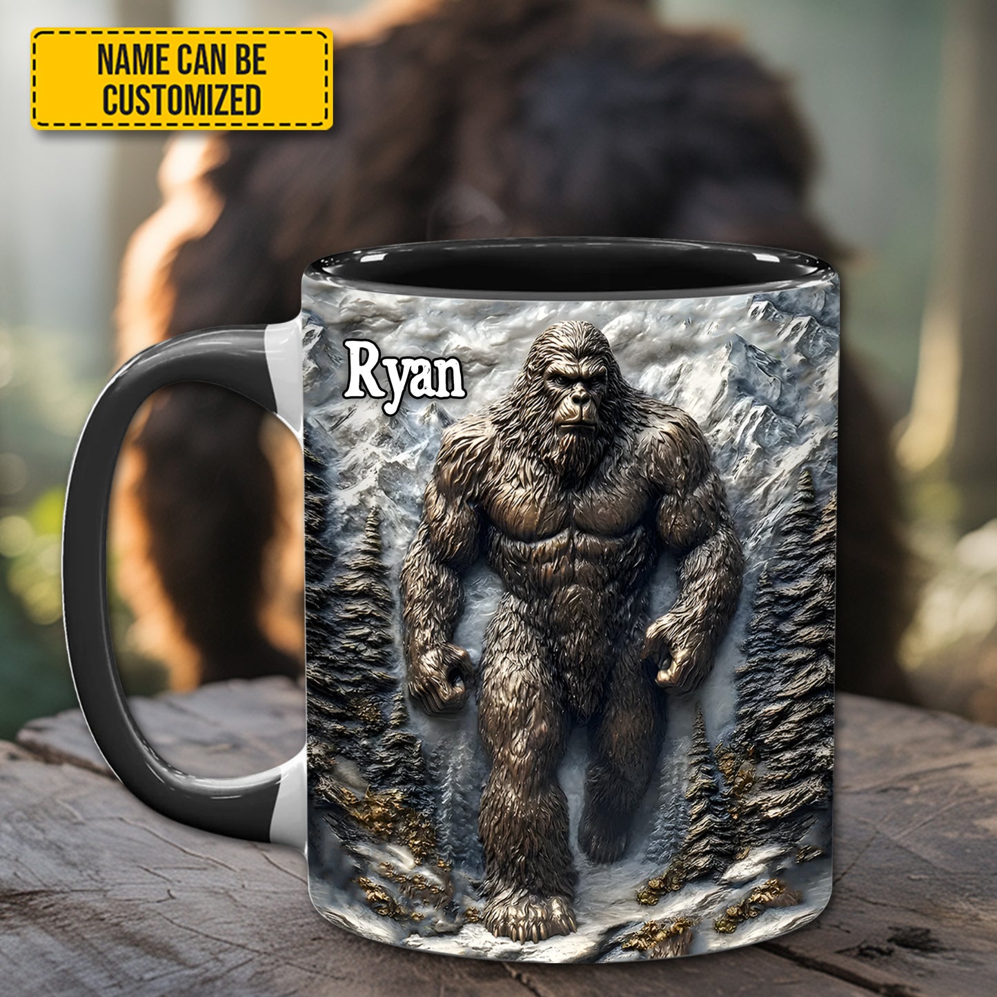 Wilderness Legend - Personalized Bigfoot Accent Mug