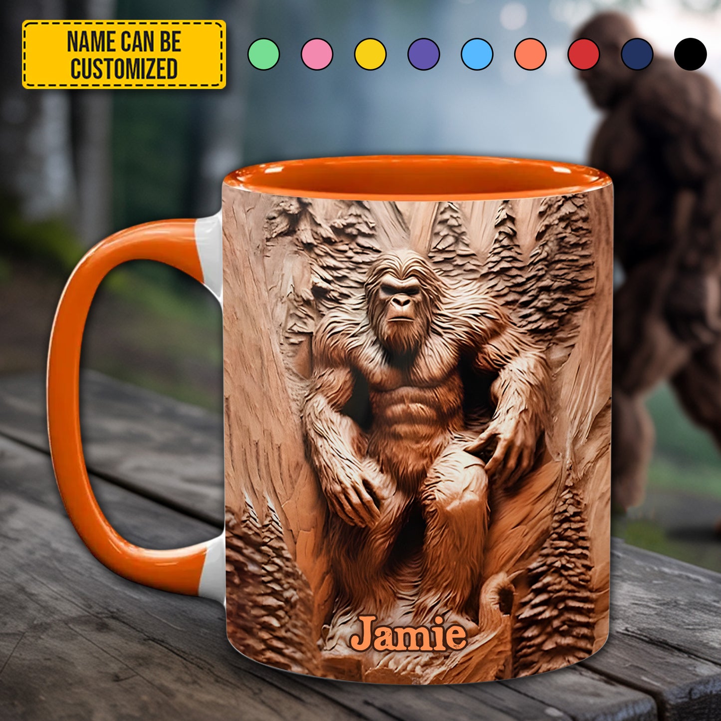 Bigfoot Vibes - Personalized Sasquatch Accent Mug
