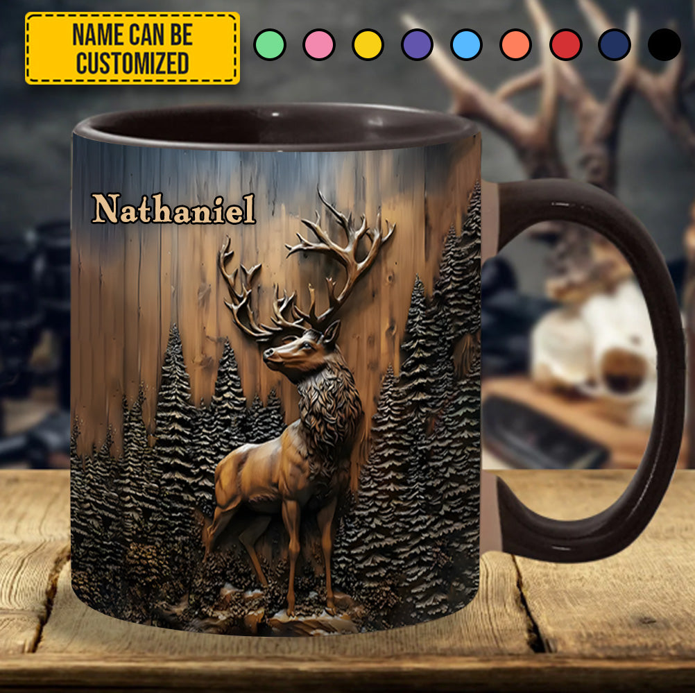 Hunter’s Mark – Personalized Deer Accent Mug
