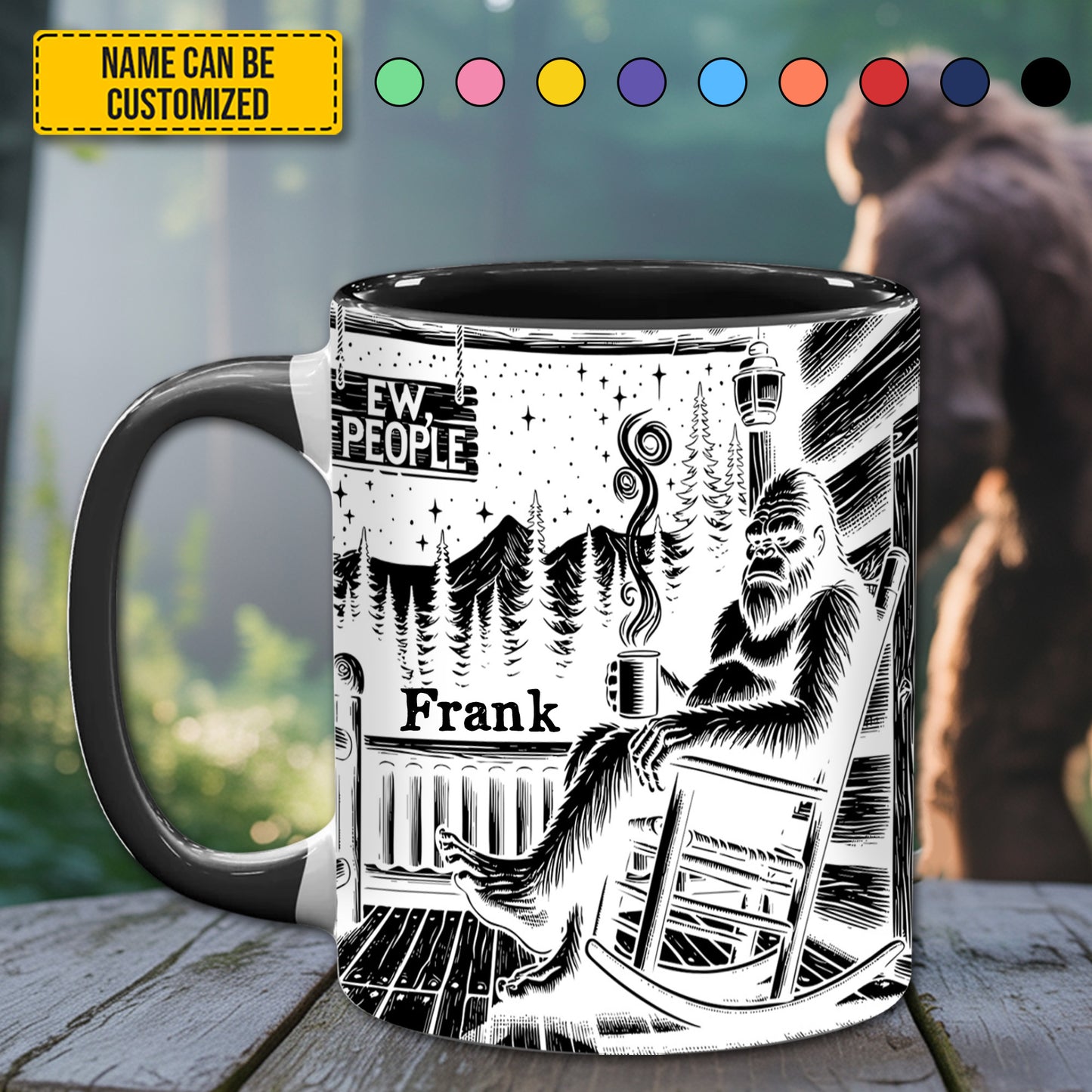 Bigfoot accent mug - Personalized Accent Mug
