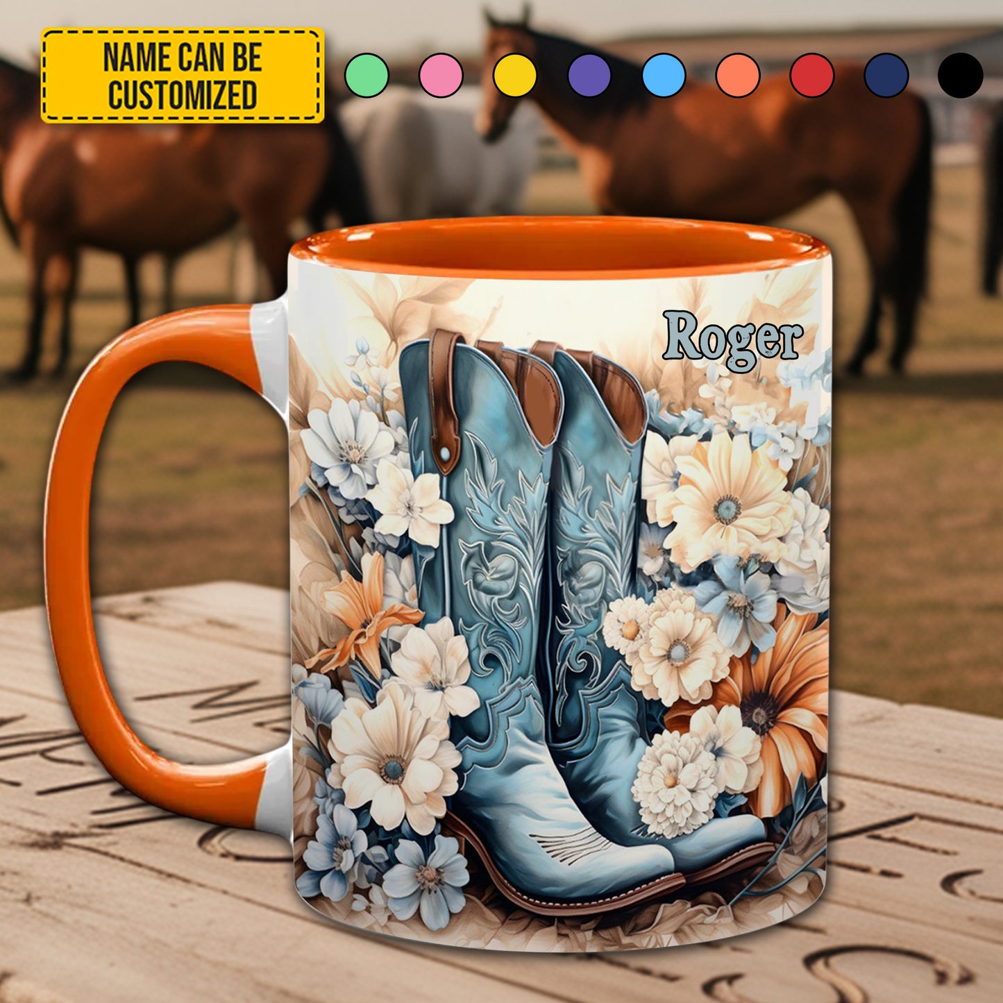 Country Girl - Personalized Accent Mug