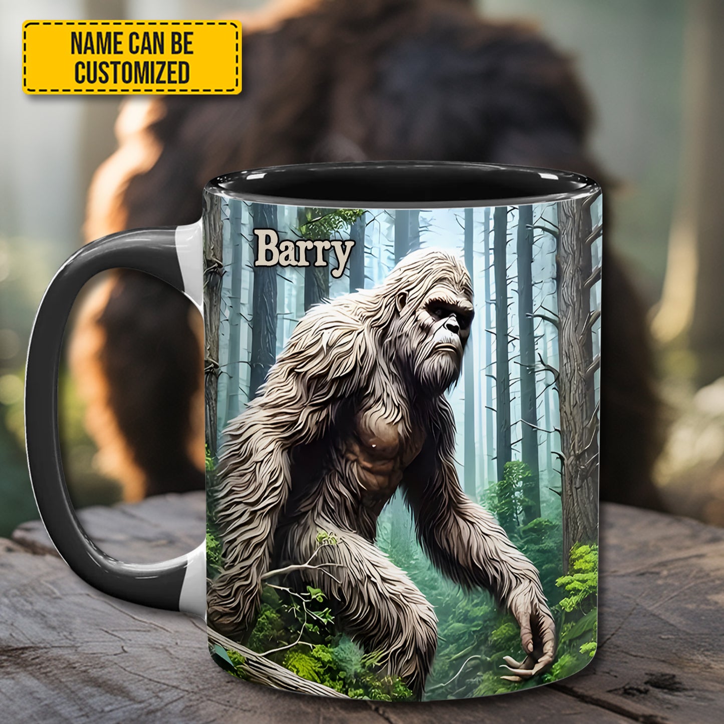 Personalized Bigfoot Forest Accent Mug