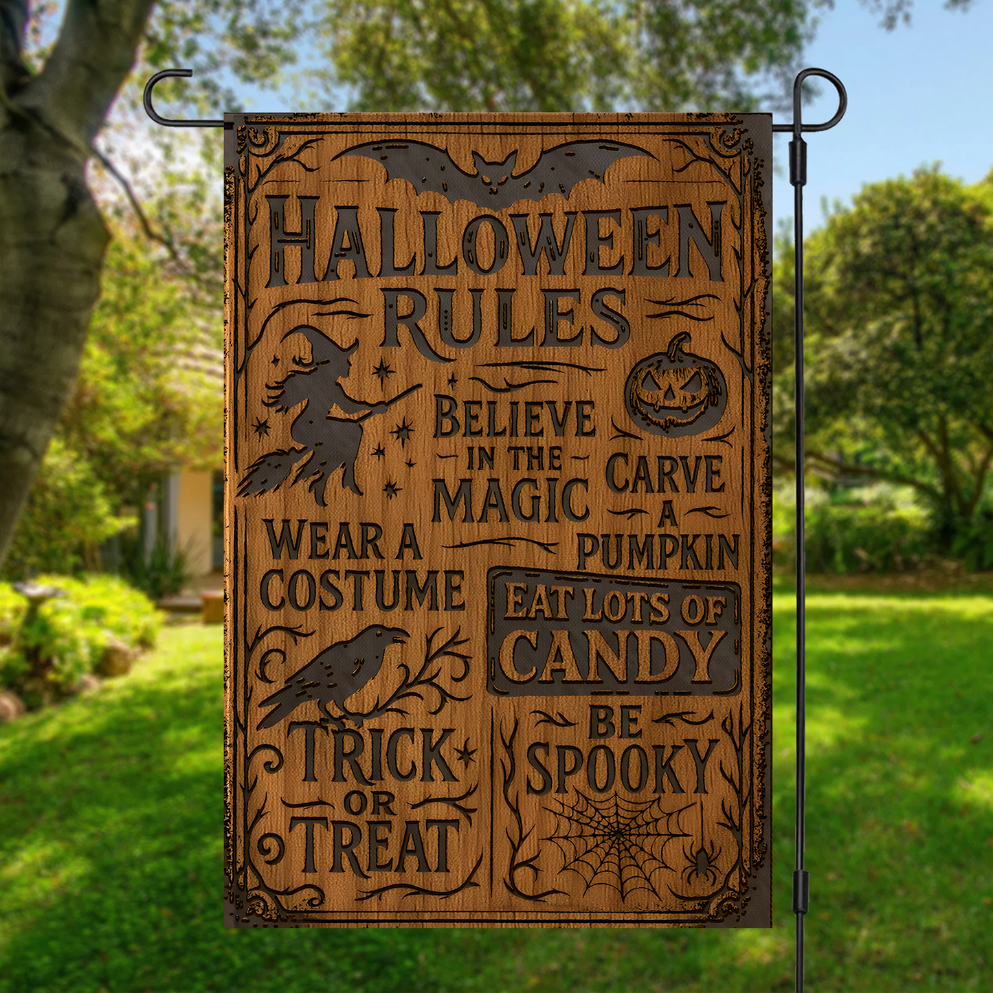 Halloween Rule - Halloween Garden Flag, House Flag