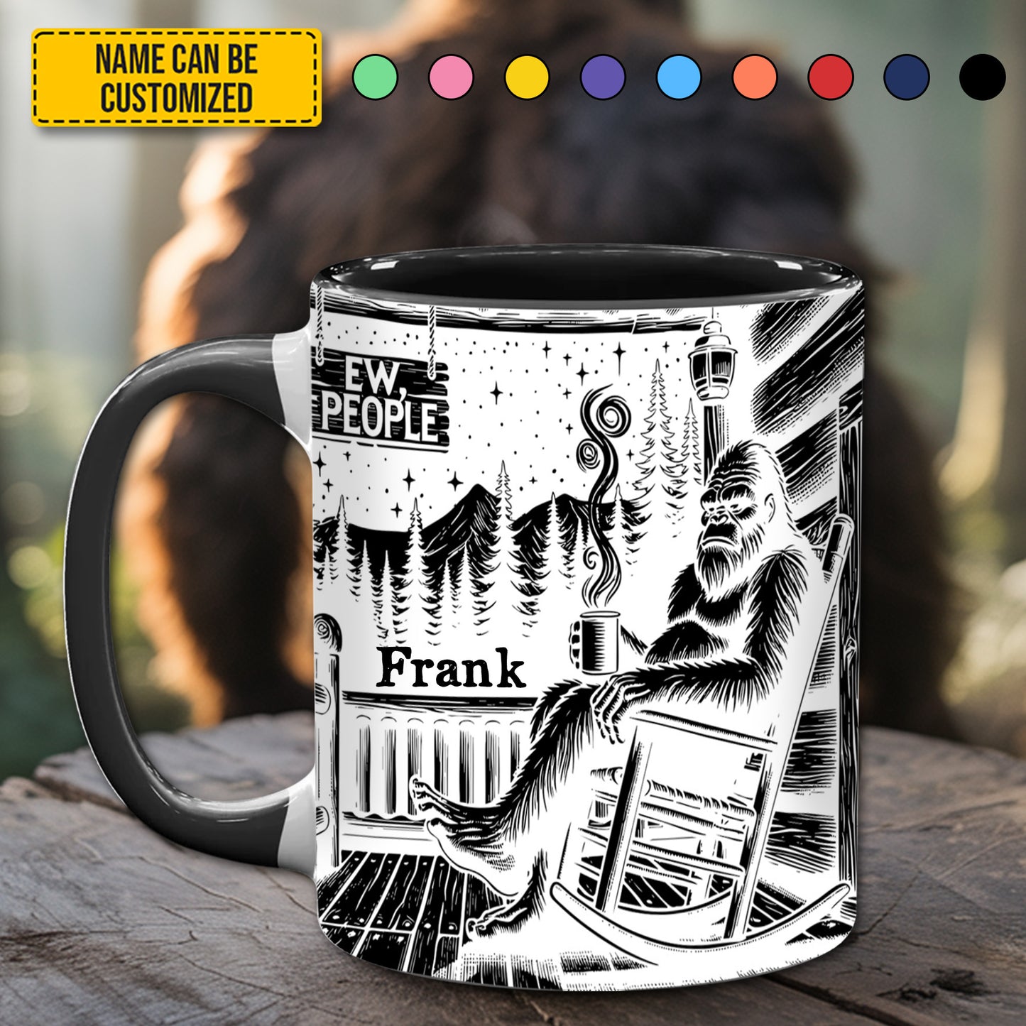 Bigfoot accent mug - Personalized Accent Mug