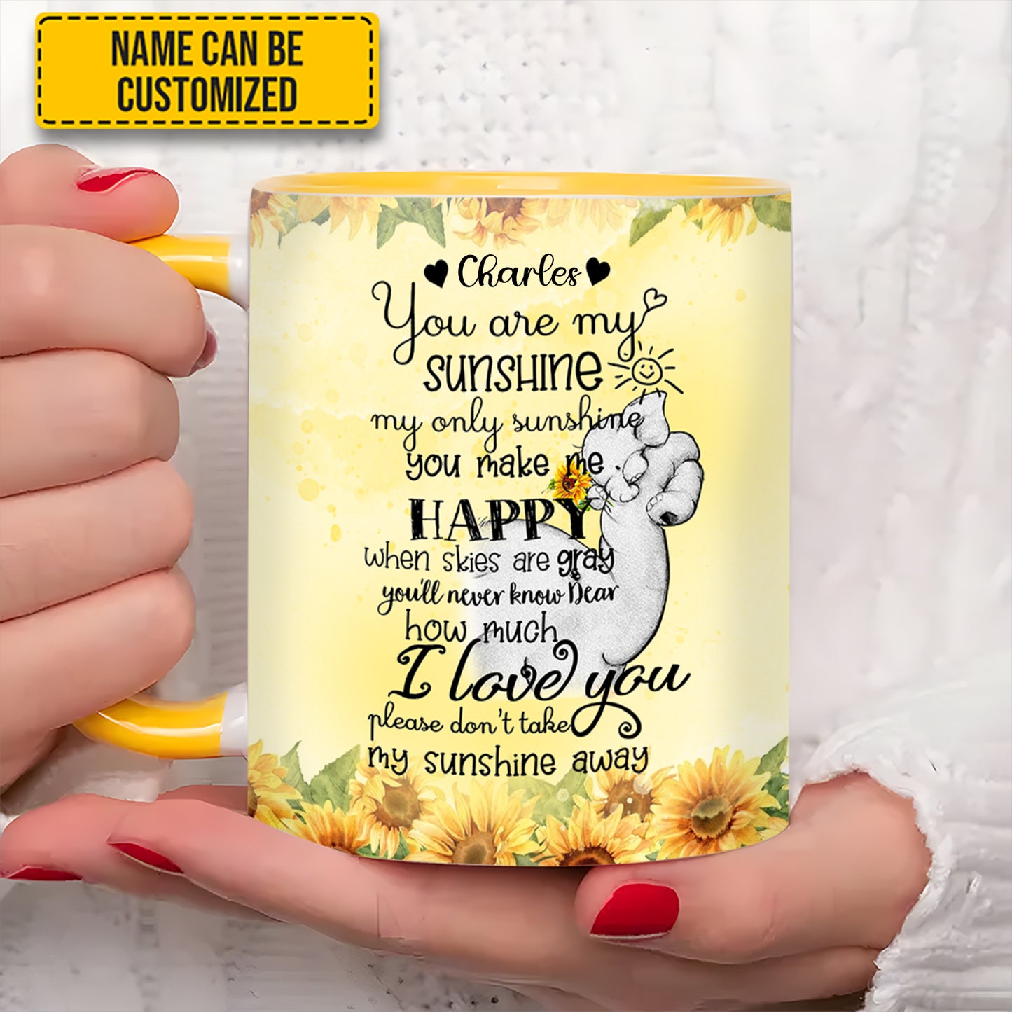 You're My Sunshine Elephant - Personalized Accent Mug