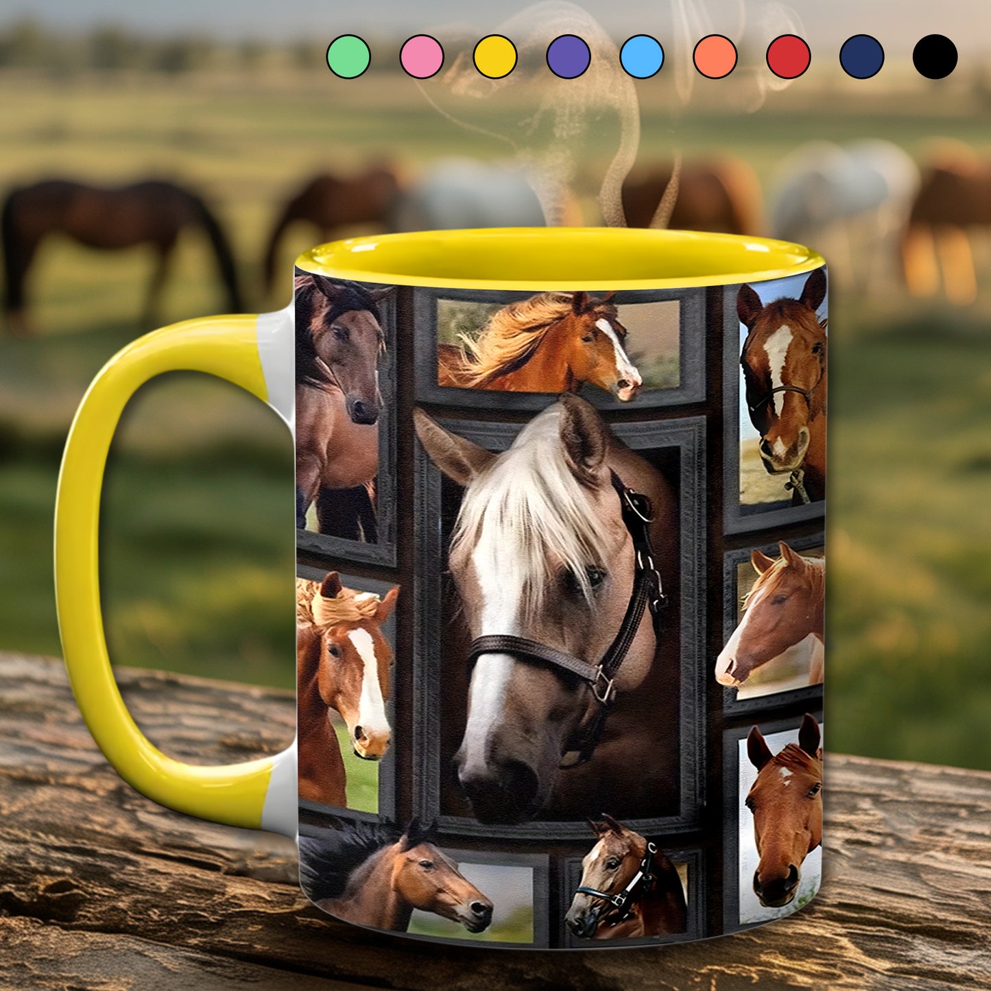 Loves Horses - Horse Accent Mug