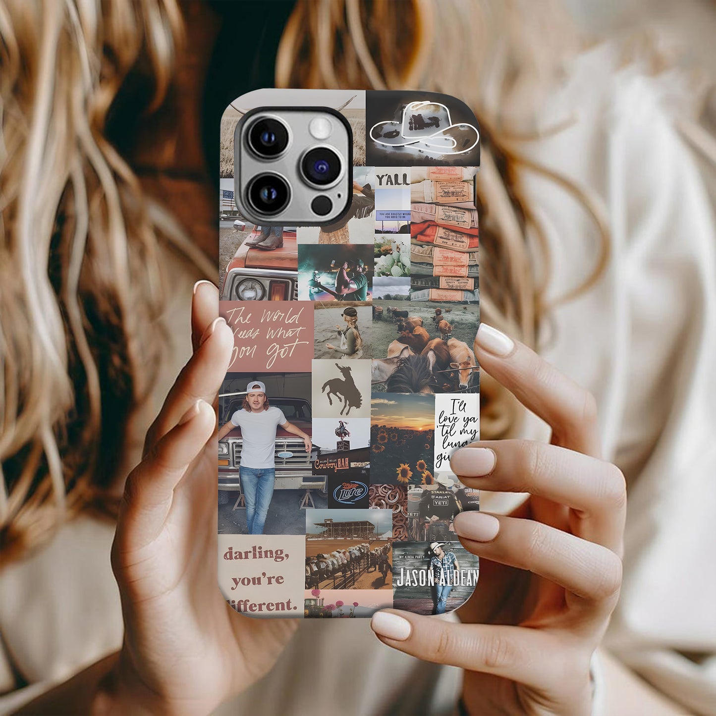 Country Soul Collage – Western Charm Phone Case