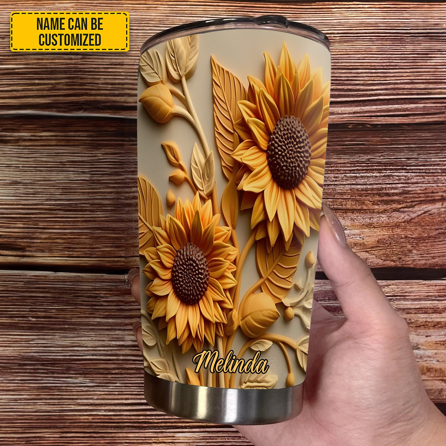 Love Sunflowers - Personalized Sunflower Tumbler