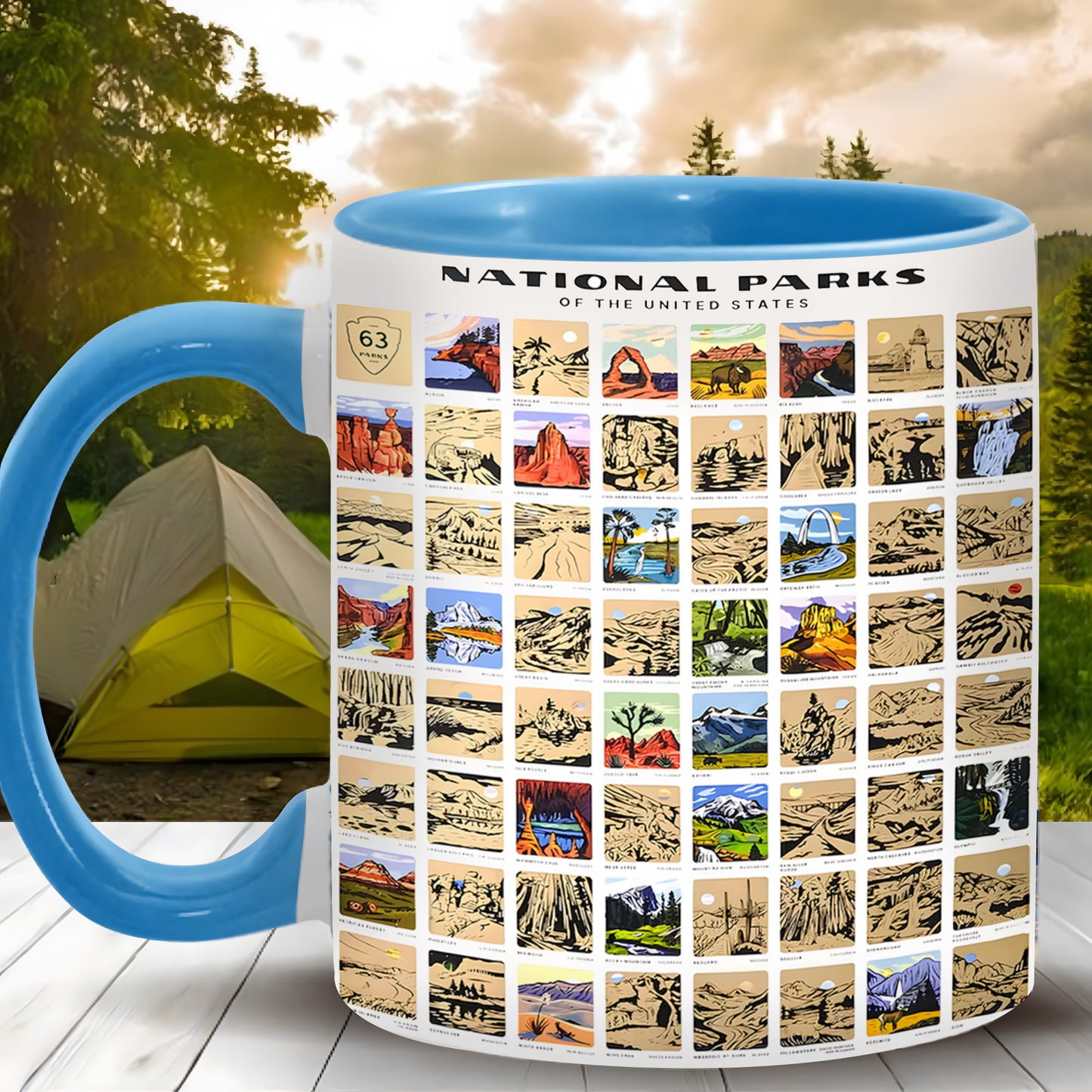 US National Park Bucket List Accent Mug
