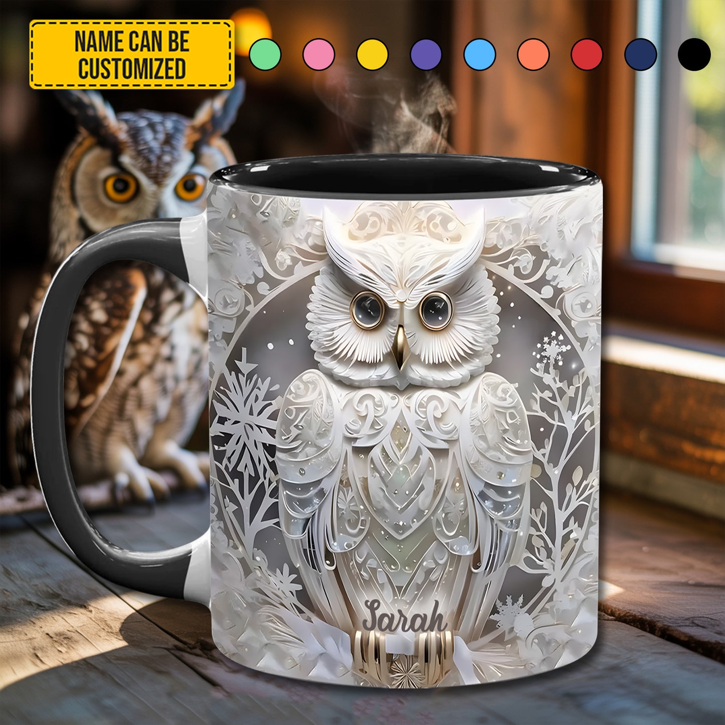 Love Owl - Personalized Accent Mug