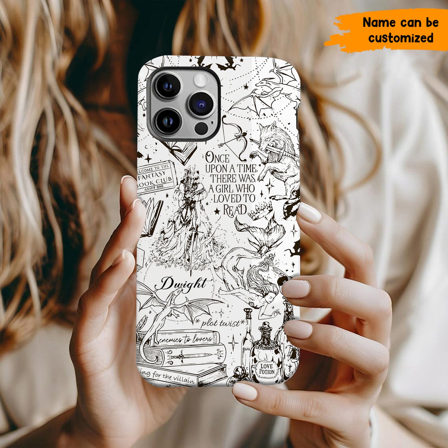 Personalized Fantasy Book Phone Case - Book Lover Gift