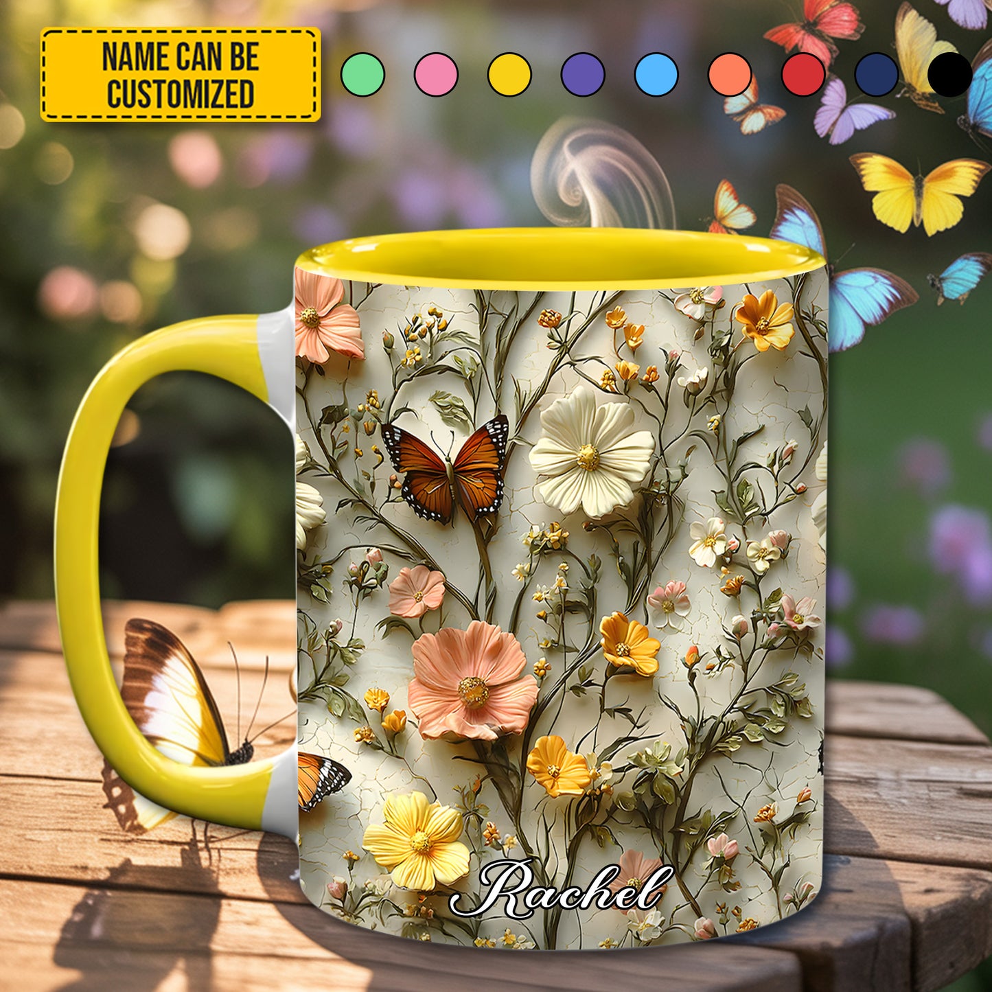 Beaufiful Flowers - Personalized Accent Mug