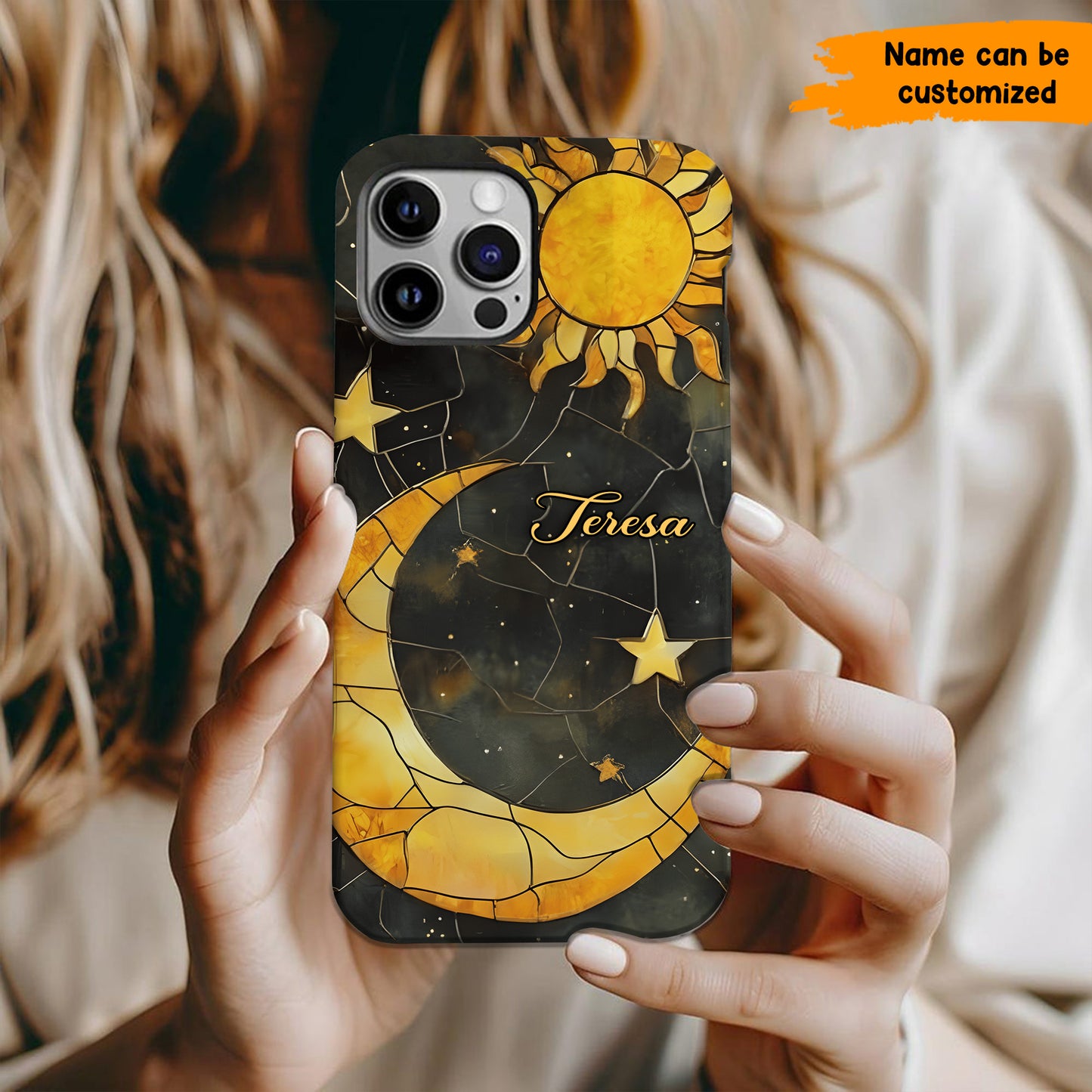Lunar Radiance – Personalized Moon & Sun Phone Case