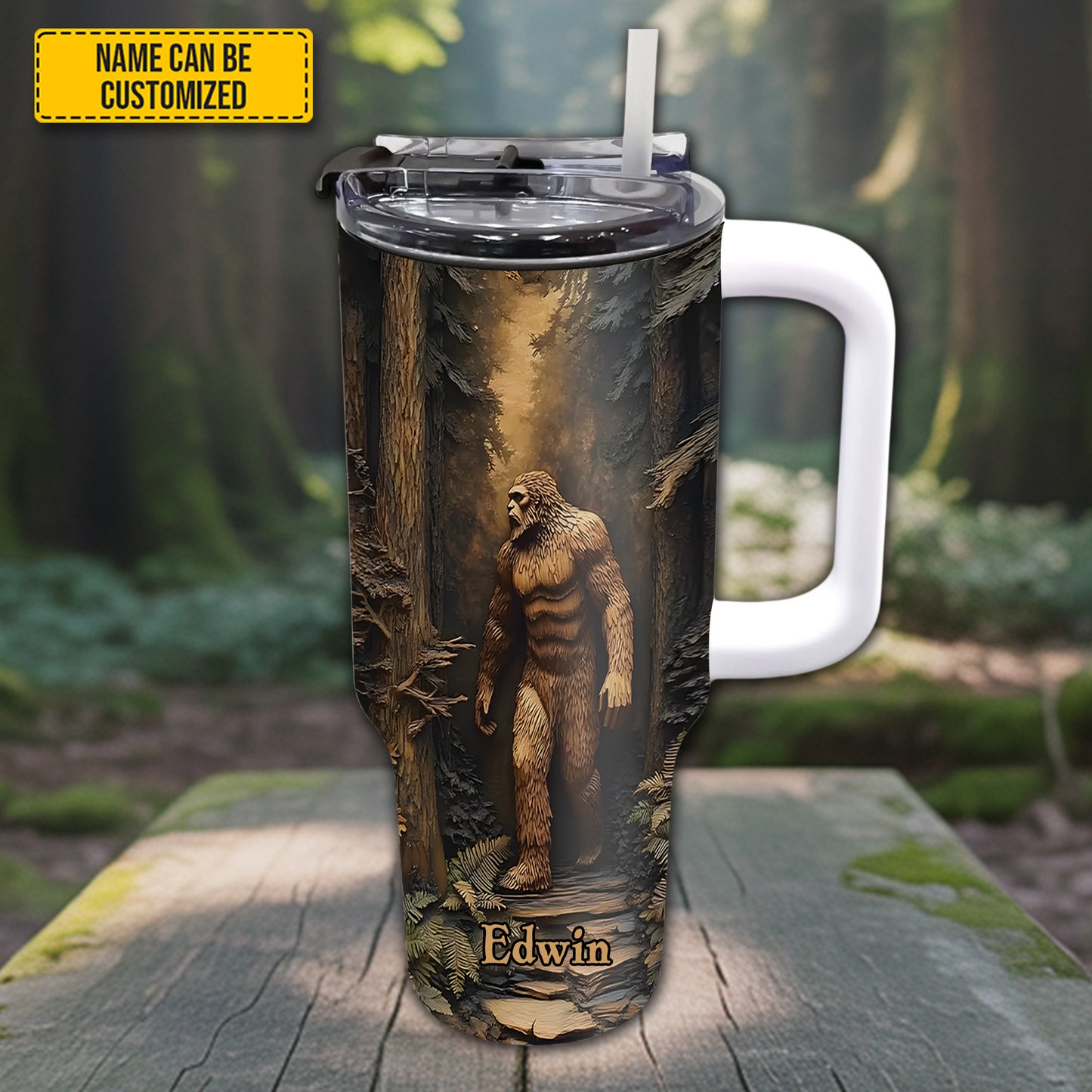 Legend in the Trees – Personalized Sasquatch Tumbler 40oz