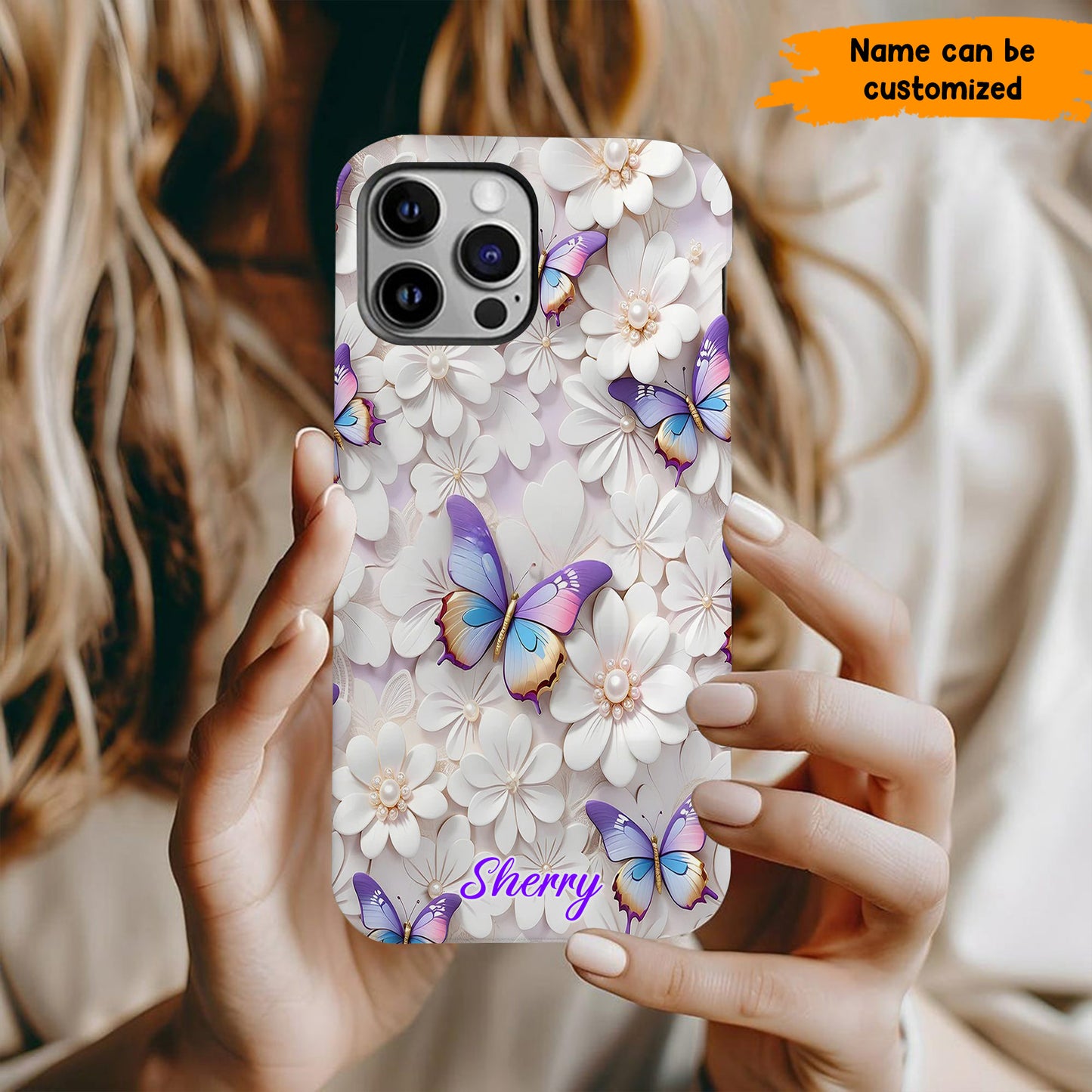 Personalized Beautiful Floral Butterfly Phone Case