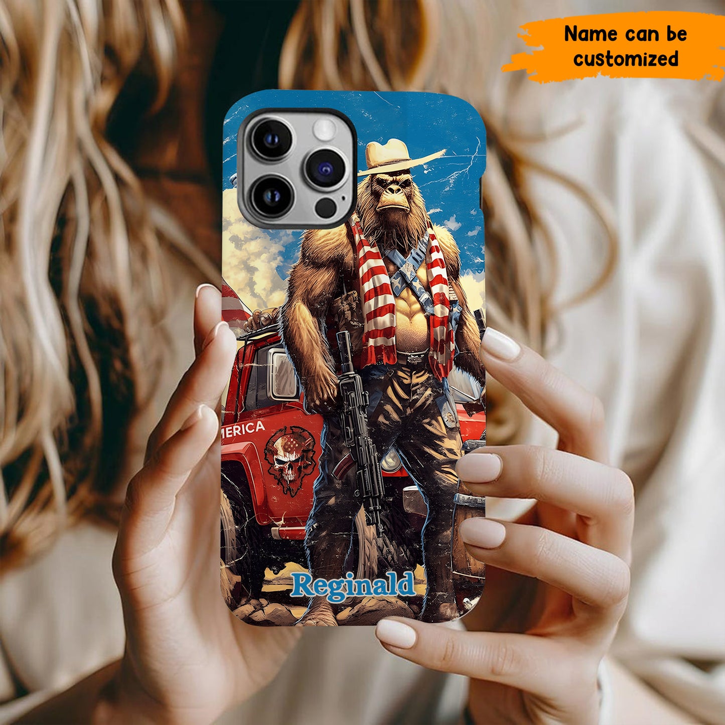 Bigfoot ‘Merica – Personalized Patriotic Phone Case