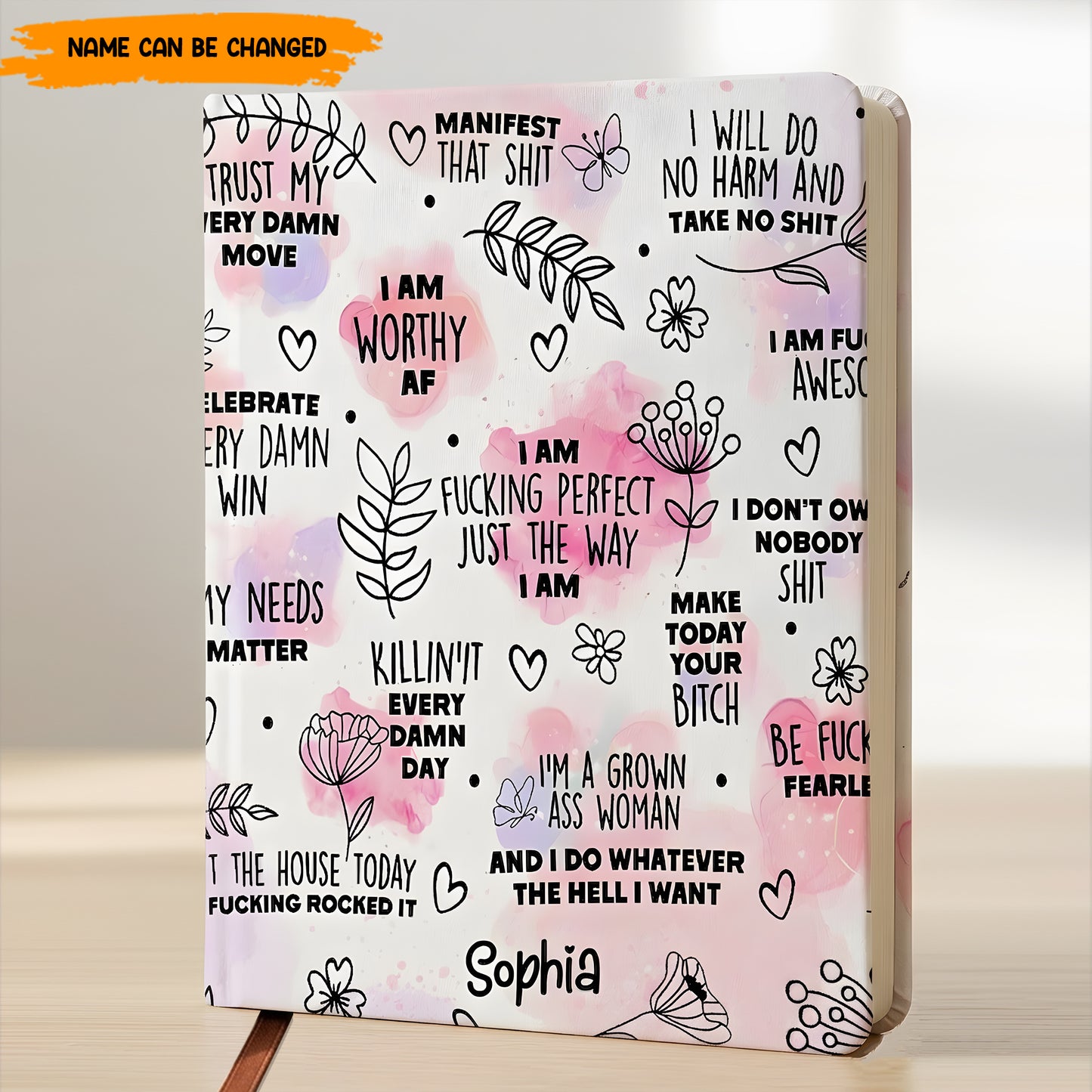 Personalized Affirmation Leather Journal