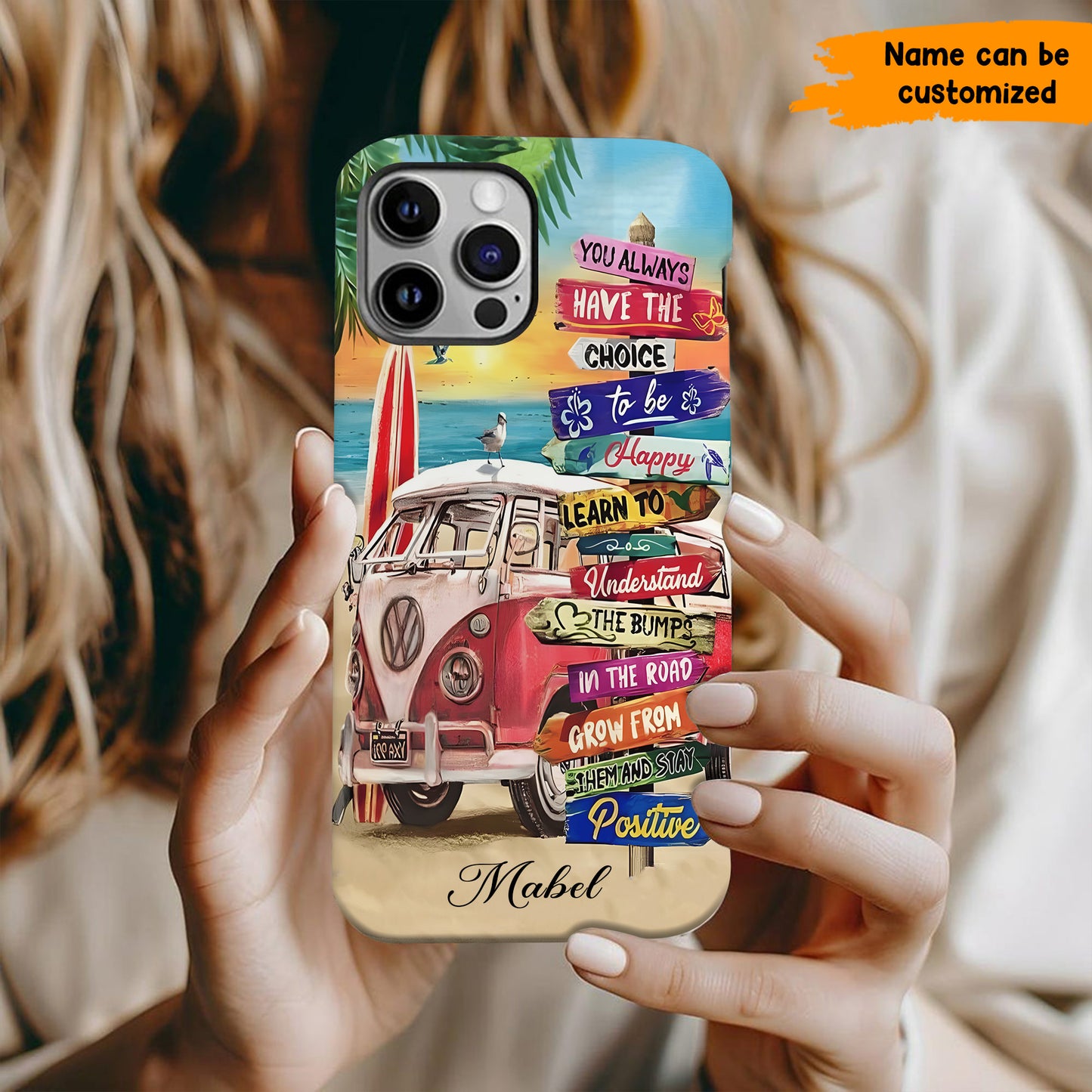 Personalized Hippie Van Inspirational Phone Case