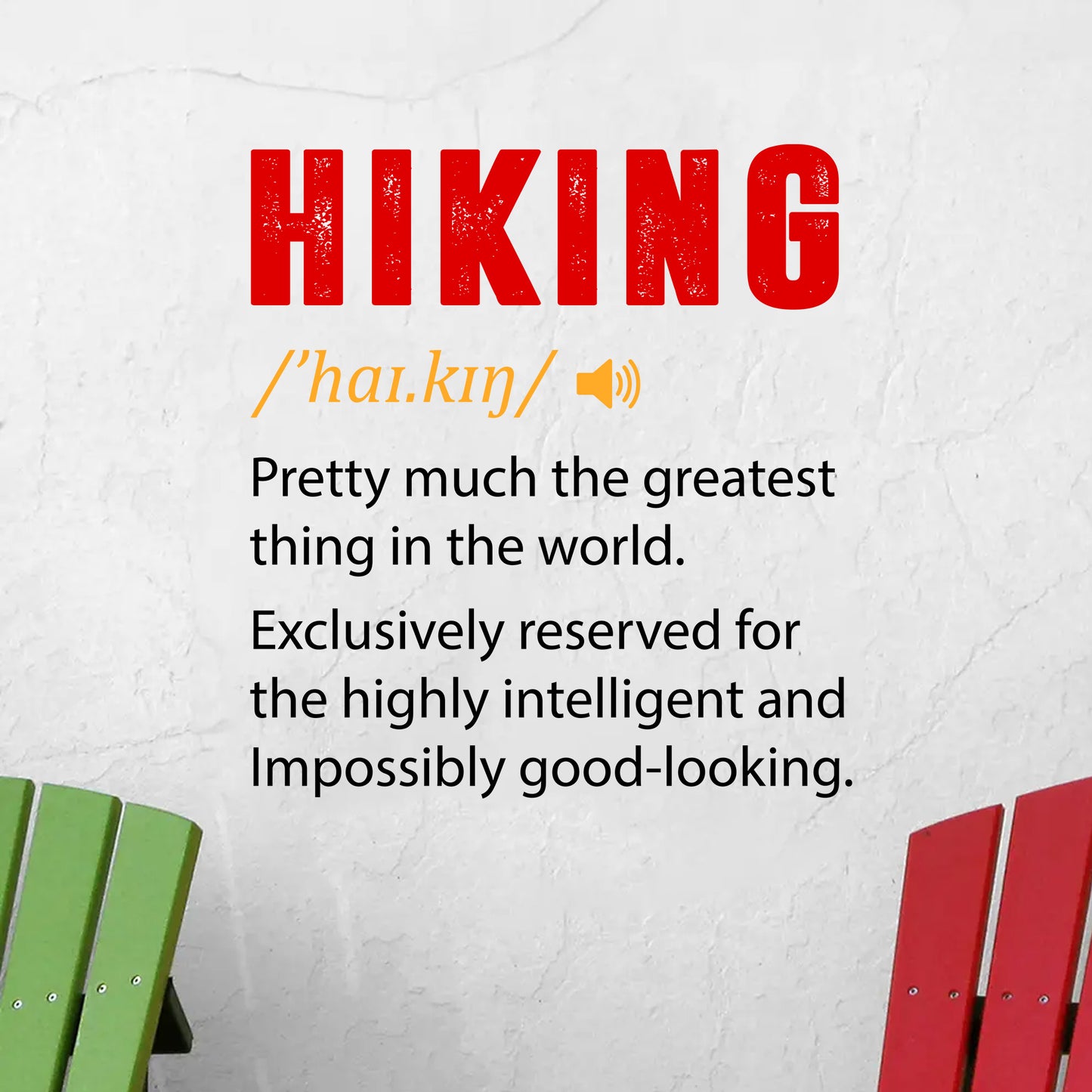 Hiking Definition Decal, Decor Decal