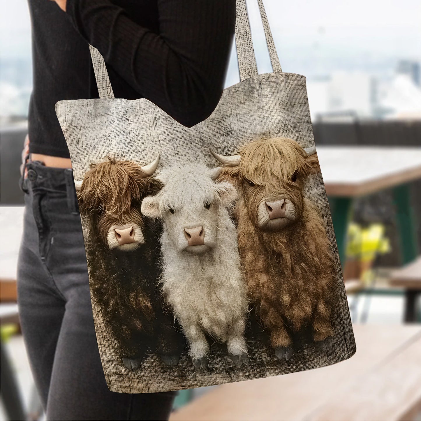 Love Highland Cow - Cow Tote Bag