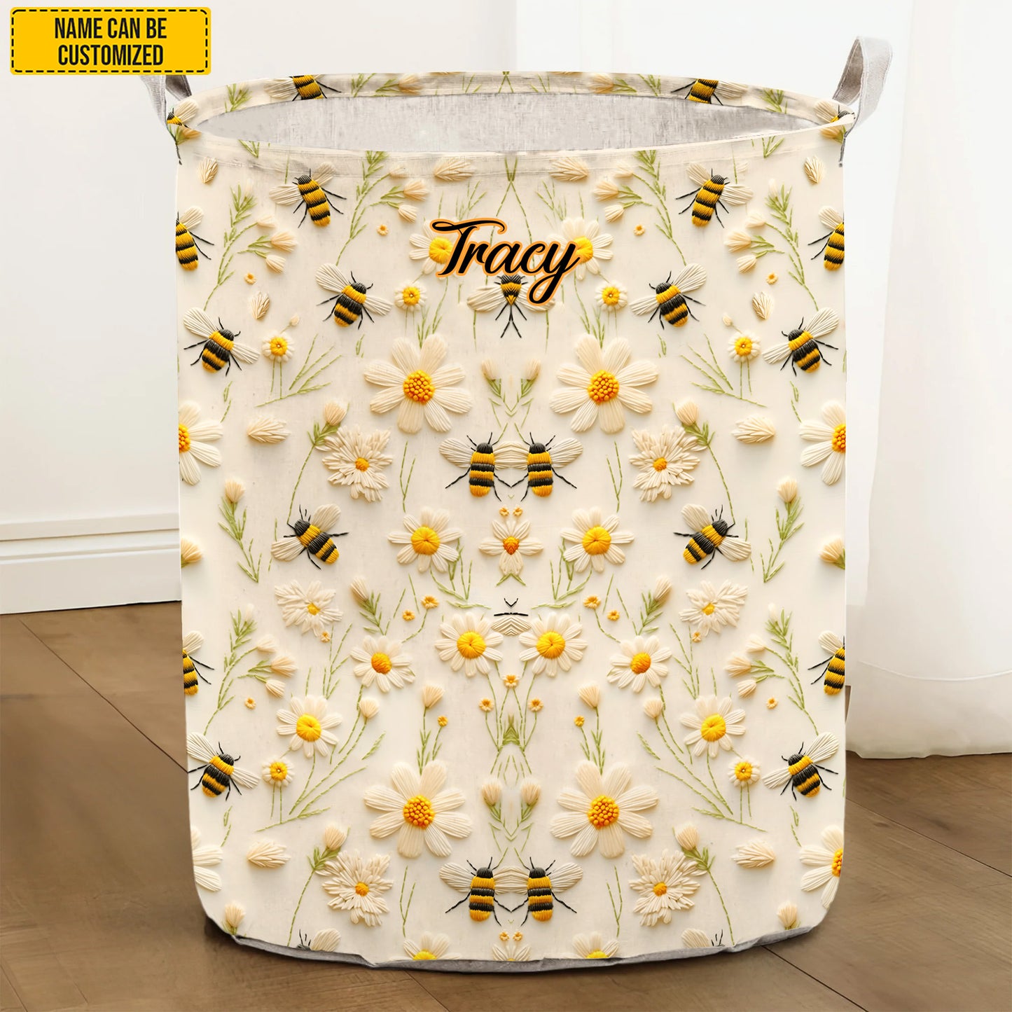 Bee & Daisy – Personalized Bee Laundry Hamper