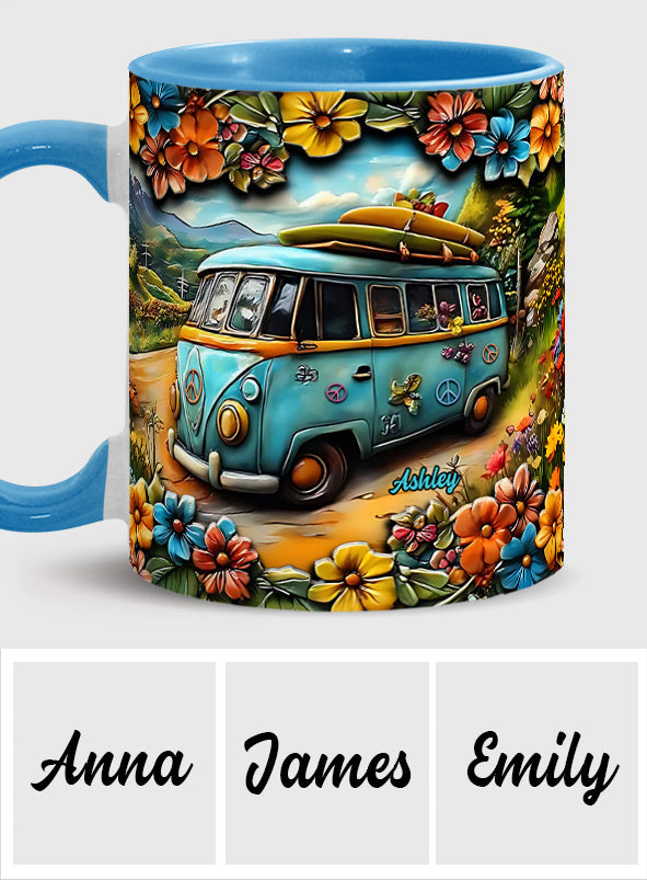 Hippie Van - Personalized Hippie Accent Mug