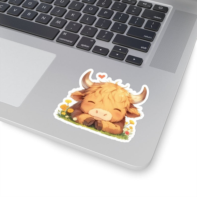 Highland Cow Sticker Cute Cow Sticker