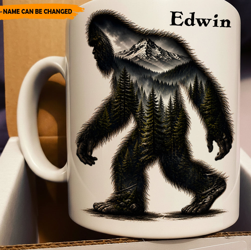 Shadow Of The Wilderness – Personalized Bigfoot White Mug