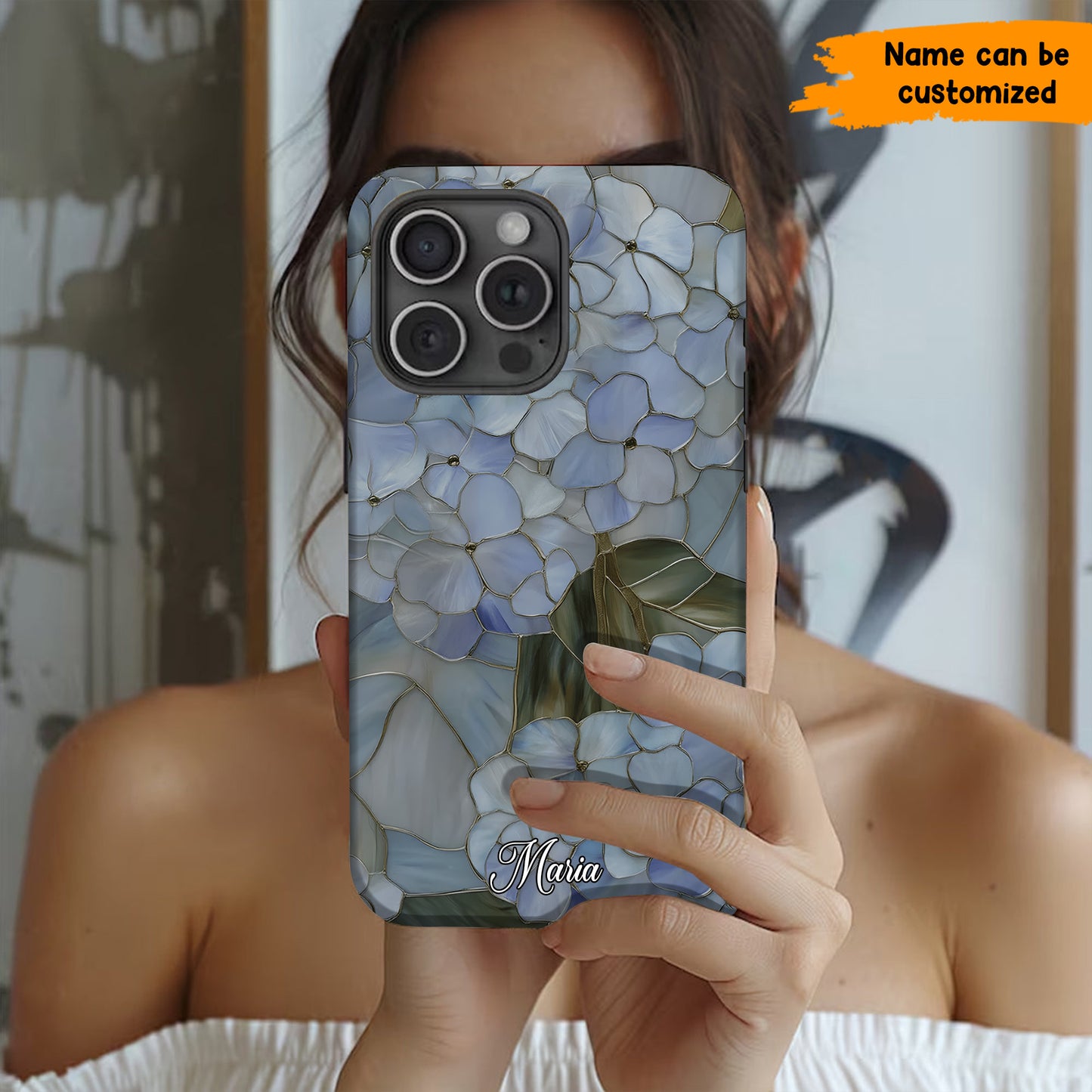 Blue Hydrangea Flower Phone Case - Personalized Phone Case