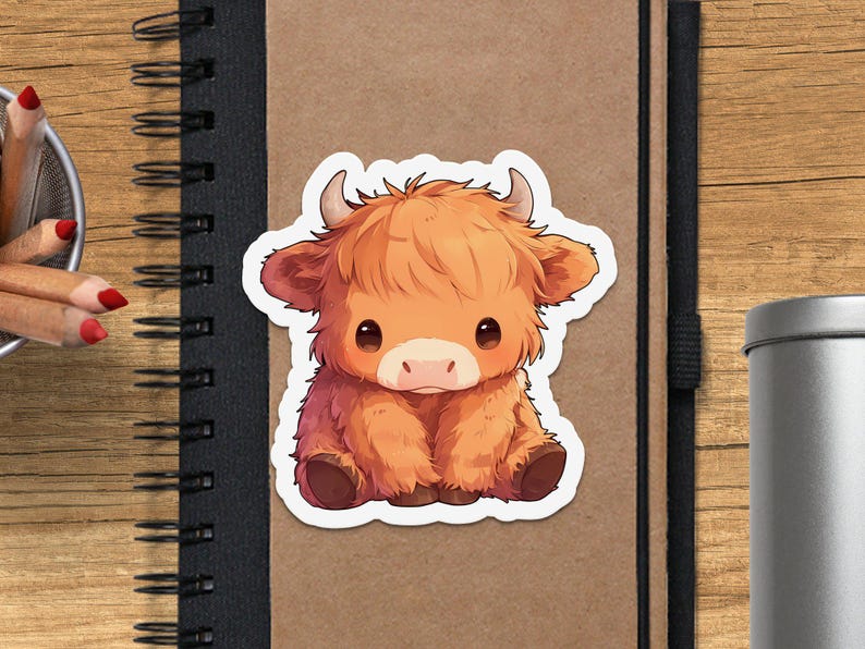 Cute Highland Cow Sticker