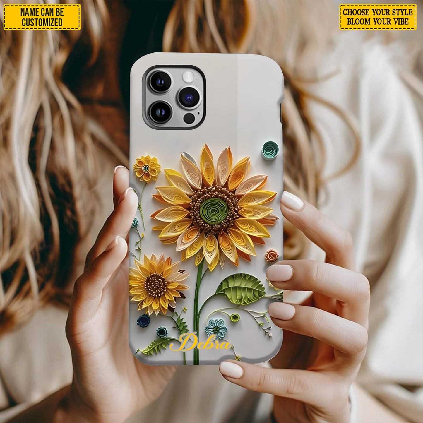 Beautiful Sunflower - Personalized Phone Case