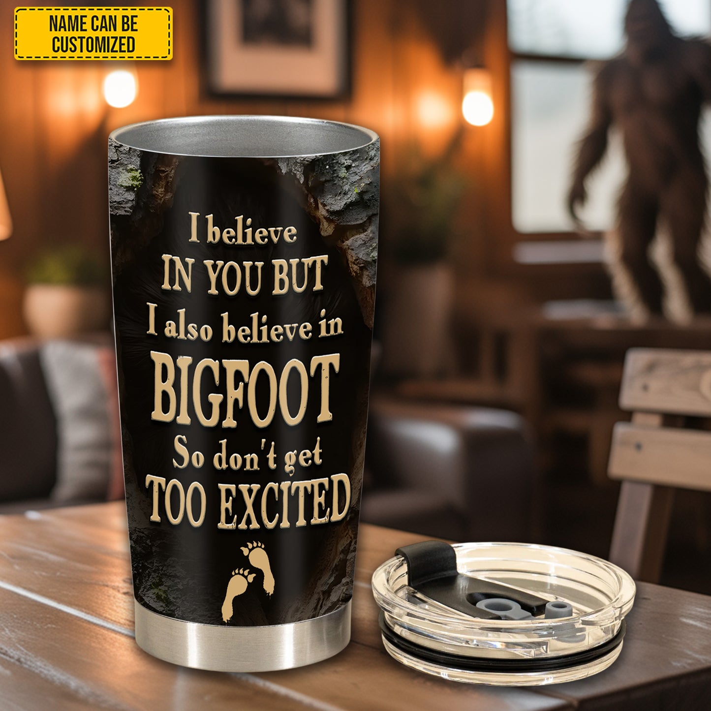 Personalized Sasquatch Face Tumbler