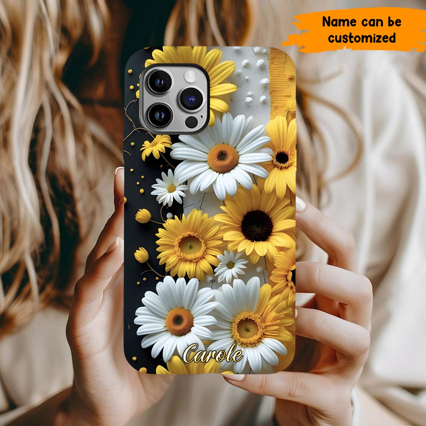 Personalized Sunflower & Daisy Phone Case