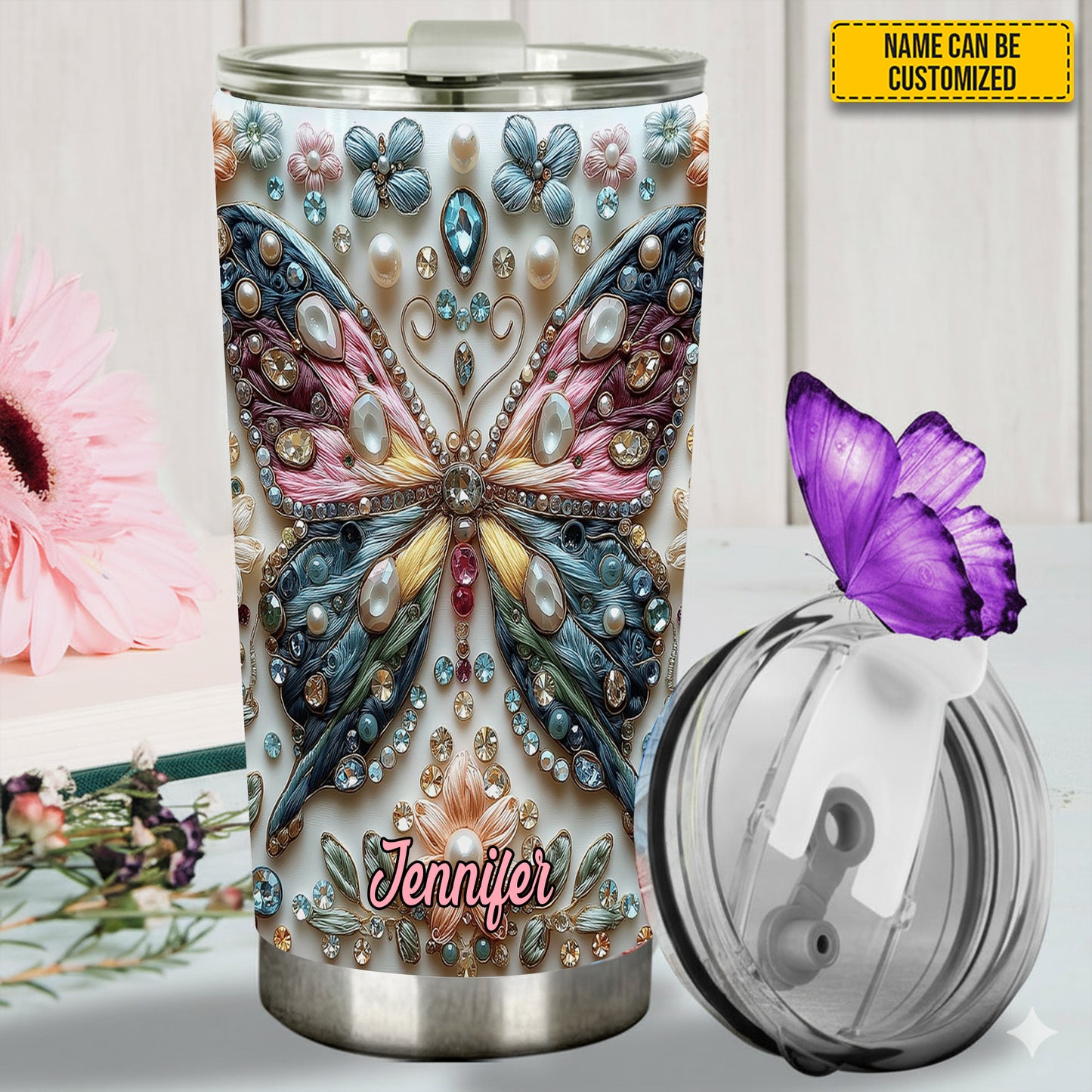 Beautiful Butterfly - Personalized ButterflyTumbler