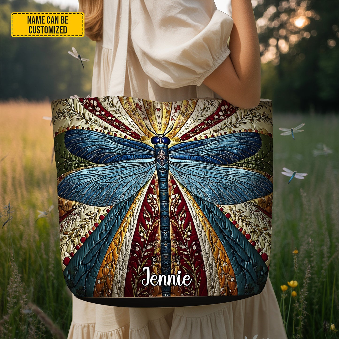 Mystic Dragonfly – Personalized Tote Bag