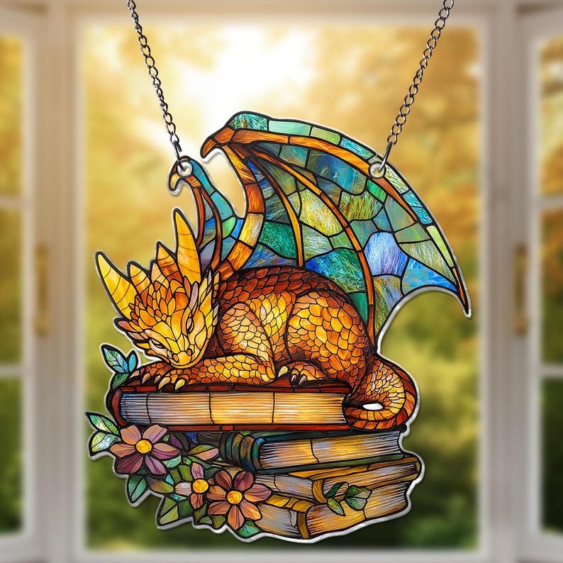 Dragon Books ACRYLIC Window Hanging