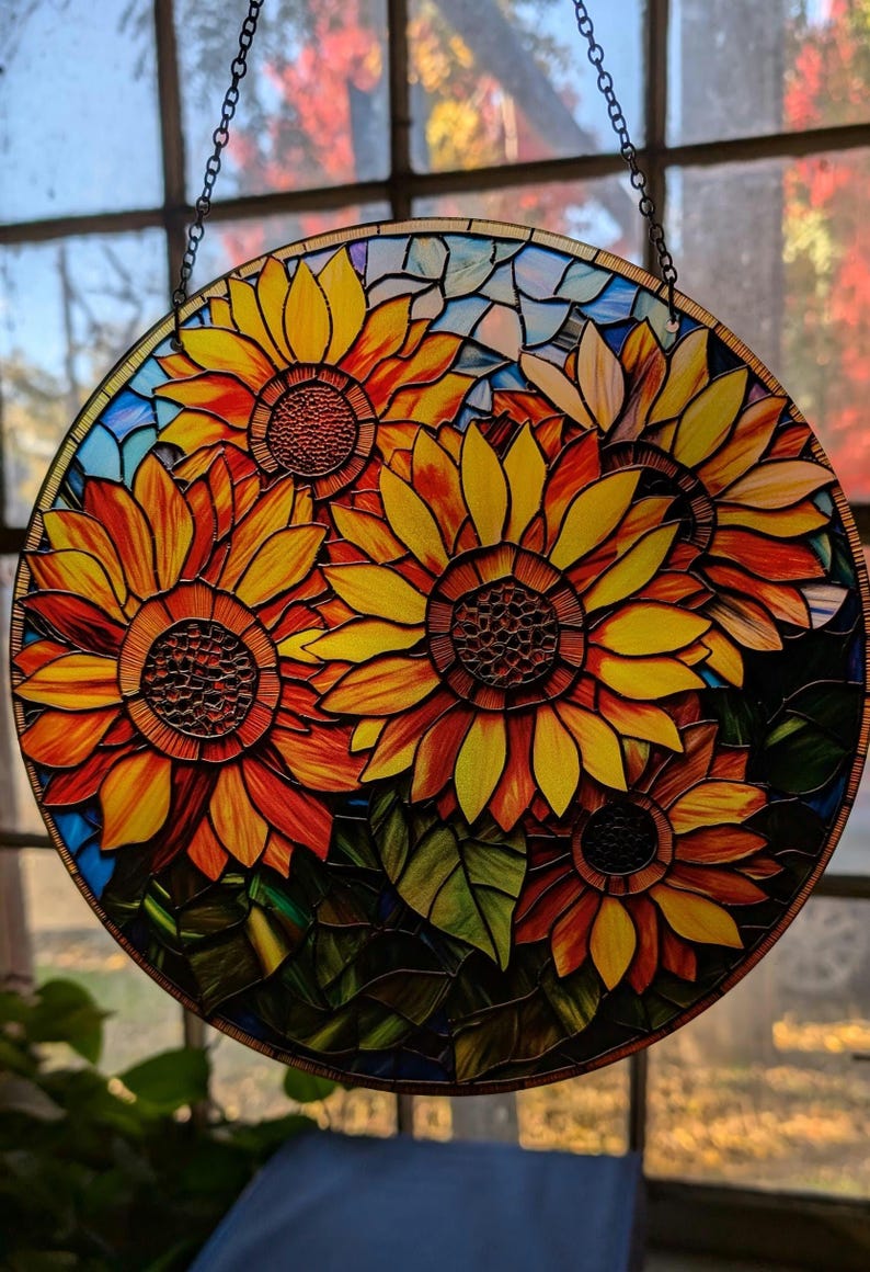 Sunflowers Window Hanging Acrylic