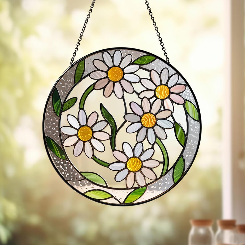 Daisy Flower Window Hanging Acrylic