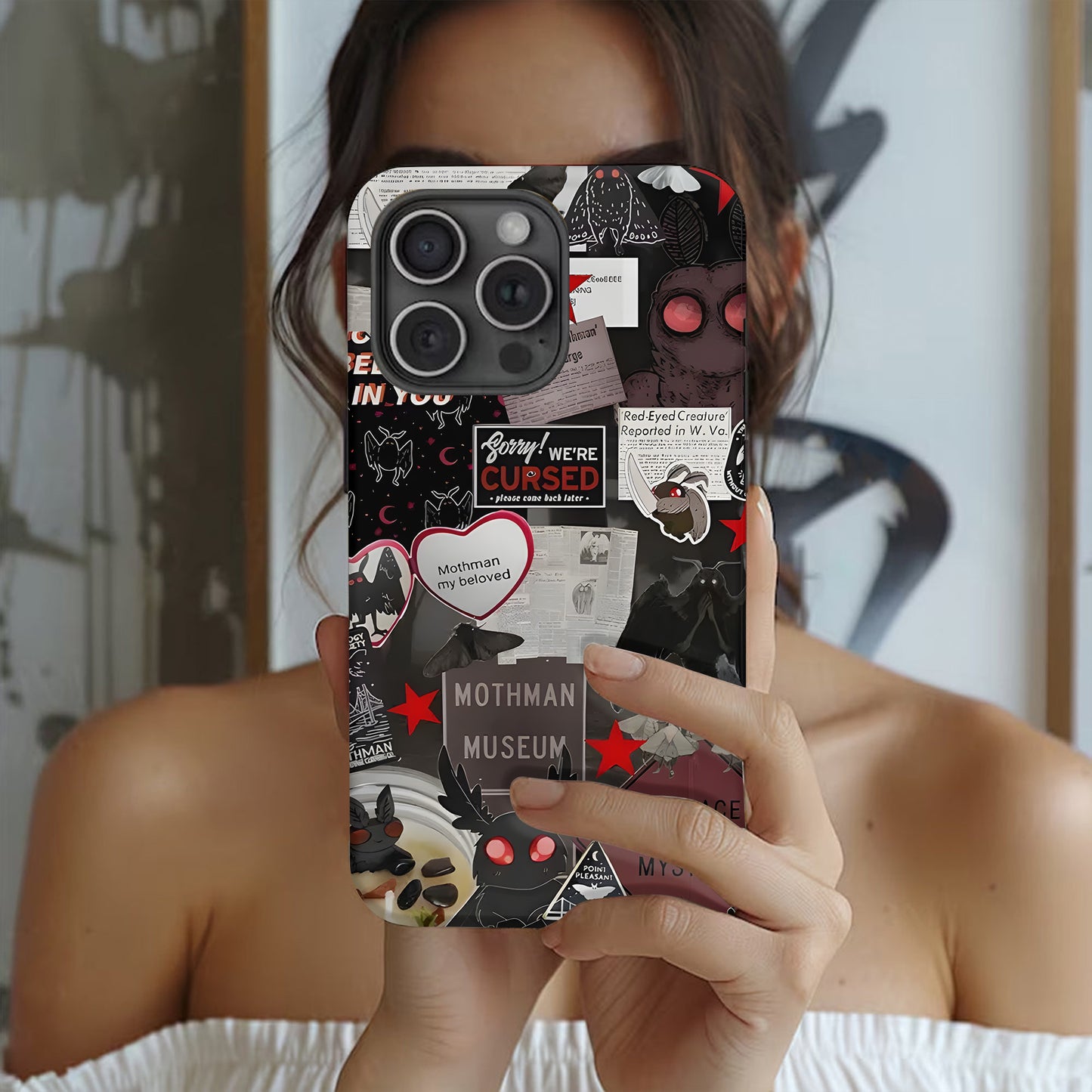 Mothman Museum Collage Phone Case