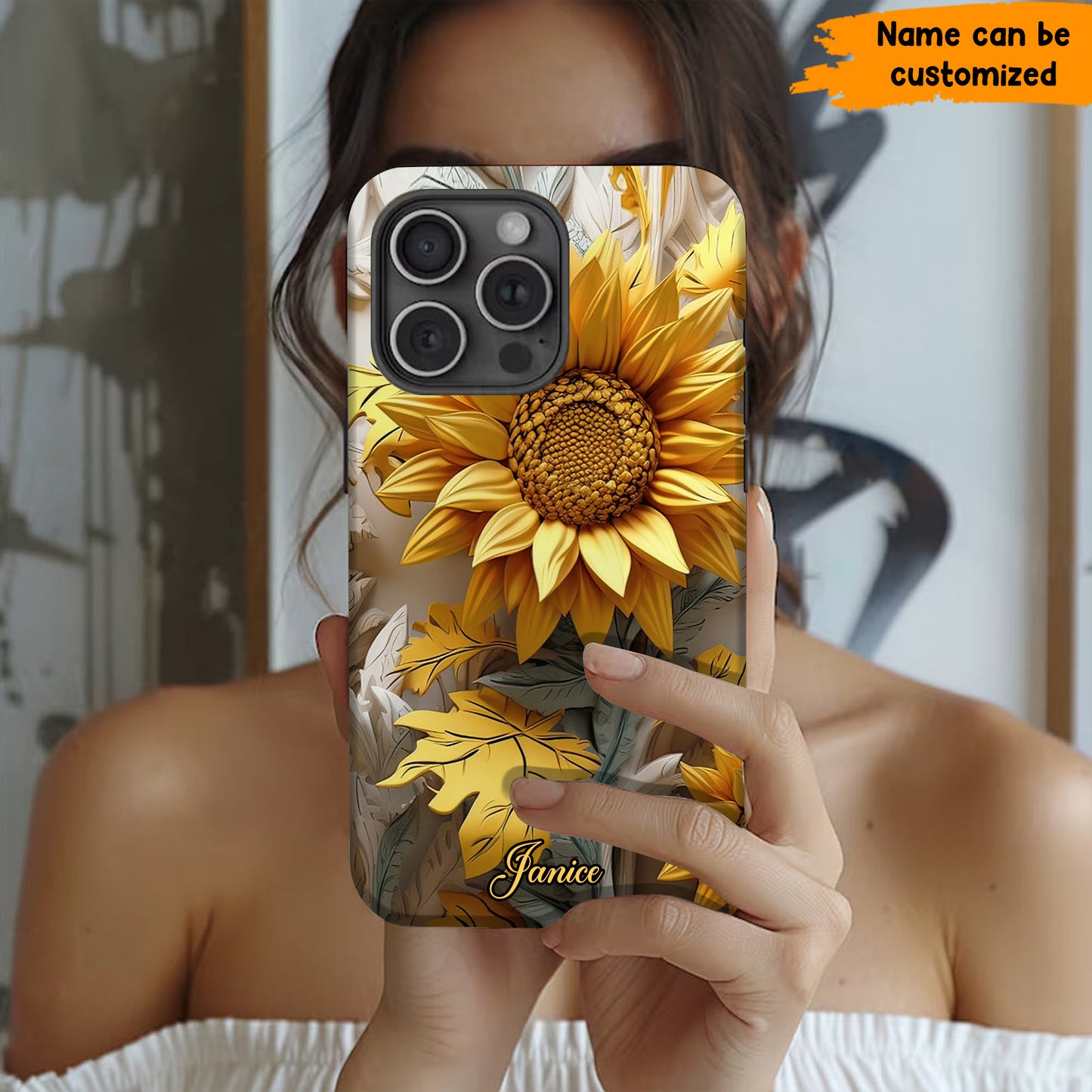 Sunflower Phone case, Personalized Phone Case
