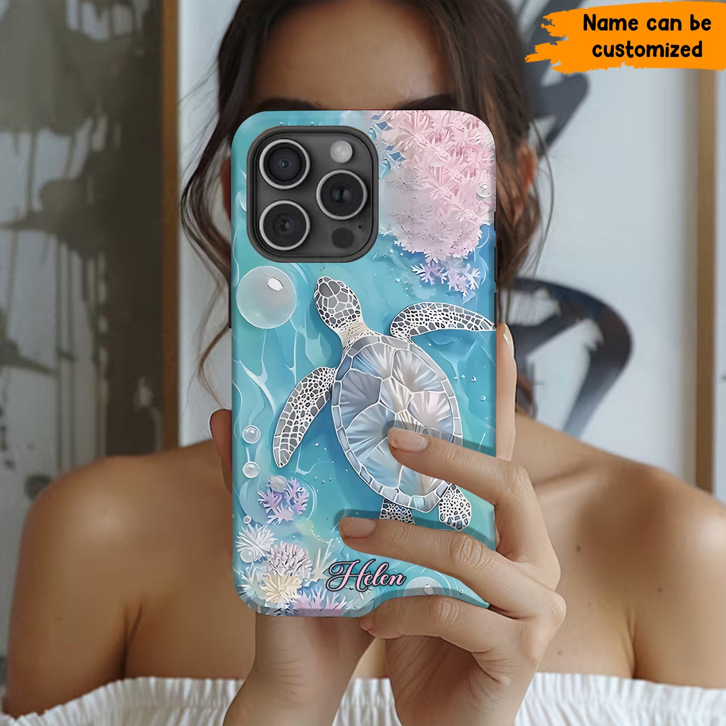 Beautiful Turtle - Personalized Turtle Phone Case